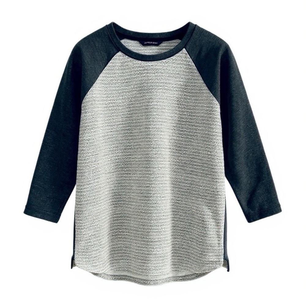 Lands’ End Charcoal Gray Raglan Sweater‎ S 6-8